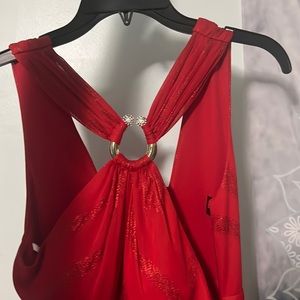 Long Red Gown
